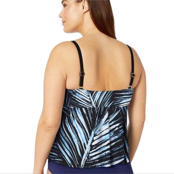Maxine of Hollywood palm 2pc‎ Tiered tankini boy shorts Plus Size 20 W New - Picture 2 of 13